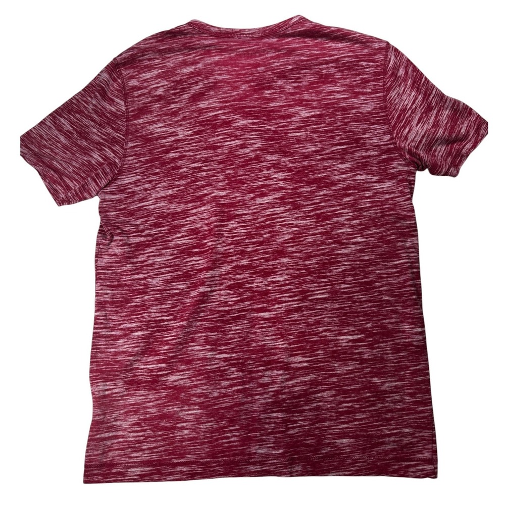 Express Born of Virtue Red Space Dye Henley T-Shirt Men's Medium Graphic Tee - Picture 6 of 6